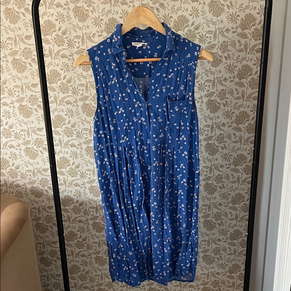beachlunchlounge Sleeveless Blue Floral Midi Dress